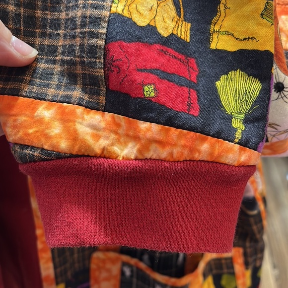 Halloween Themed Handmade Quilted Sweatshirt Jacket-Large - Picture 10 of 11